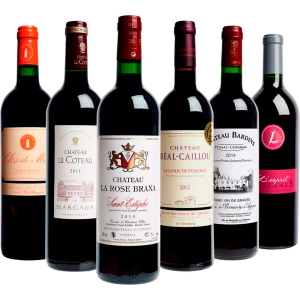 Bordeaux Smagekasse med 6 vin