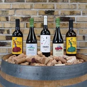 Bestsellerkassen med 5 økologiske vine fra Spanien og Italien