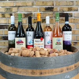 Italiensk fødselsdagssmagskasse, vine fra Veneto, Sicilien & Puglia, økologiske